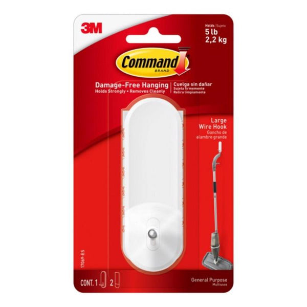 3M, 17069-ES, adhesive hook, White