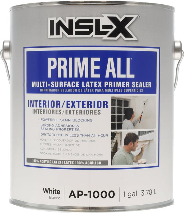 Benjamin Moore AP1000099-01 White 1 Gallon Insl-x Prime Flat Water-Based Acrylic Latex Primer, 128 Fl Oz