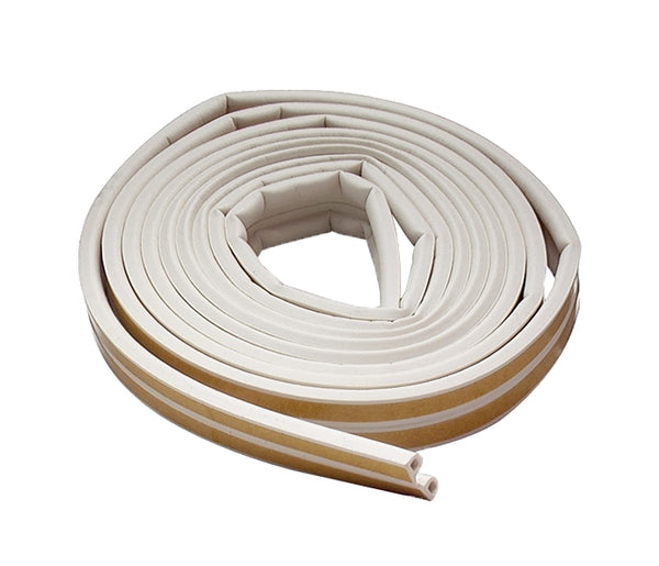 M-D Building Products 2618 M-D 0 Self-Adhesive K-Profile All Climate Weather-Strip Tape, 17 Ft L X 3/8 in W 1/8 in T, White 02618
