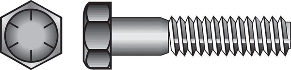 Hillman Hex Cap Screw 1/2 " - 13 X 2-1/2 " Zinc Dichromate Grade 8 Steel Hex Head 220235