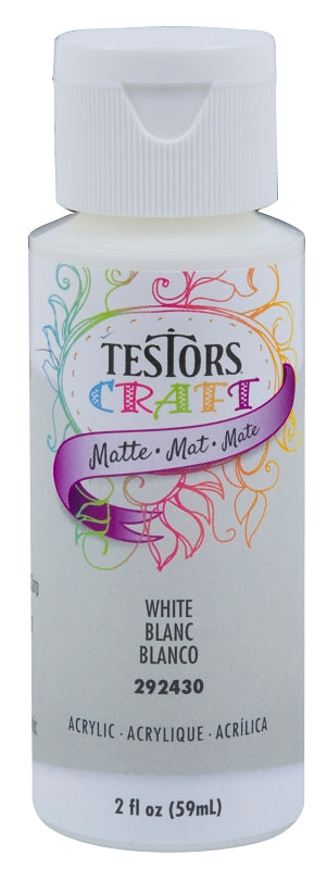 TESTOR ACR 292430A 2OZ White Matte Acrylic Paint
