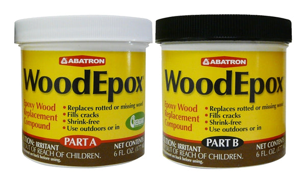 Abatron WoodEpox Kit - 12 oz - 2-Part Structural Epoxy Adhesive Filler - Wood Filler Putty WEAB6OR