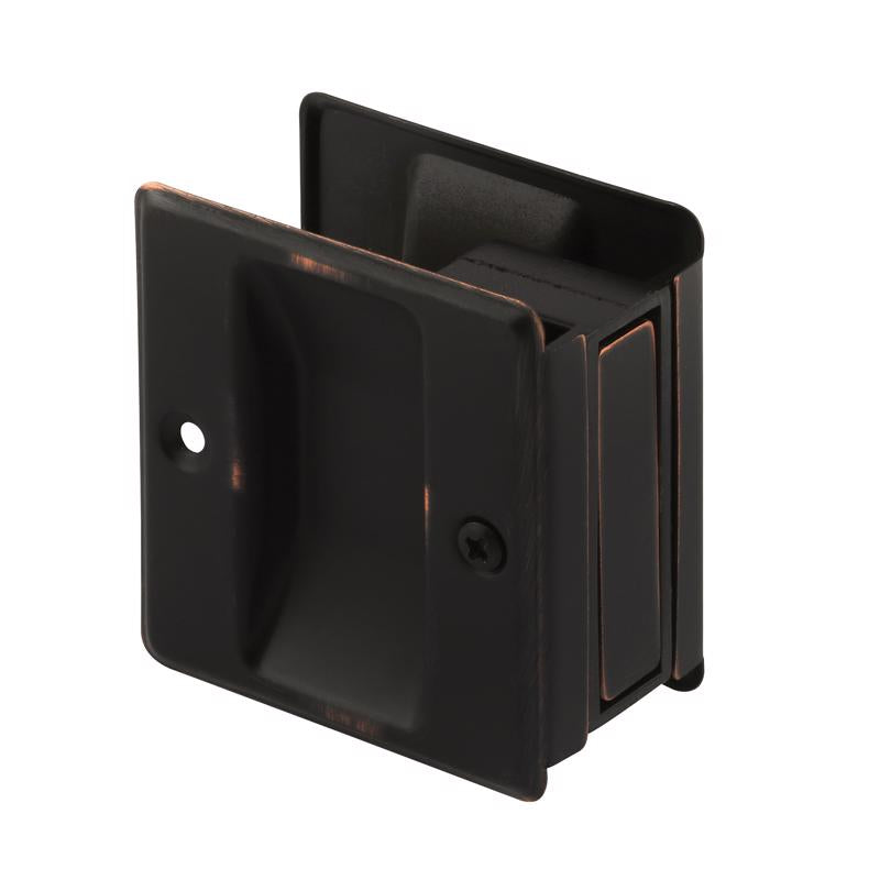 Prime-Line 164430 Solid Brass with Classic Bronze Finish, Pocket Door Pull (Single Pack)