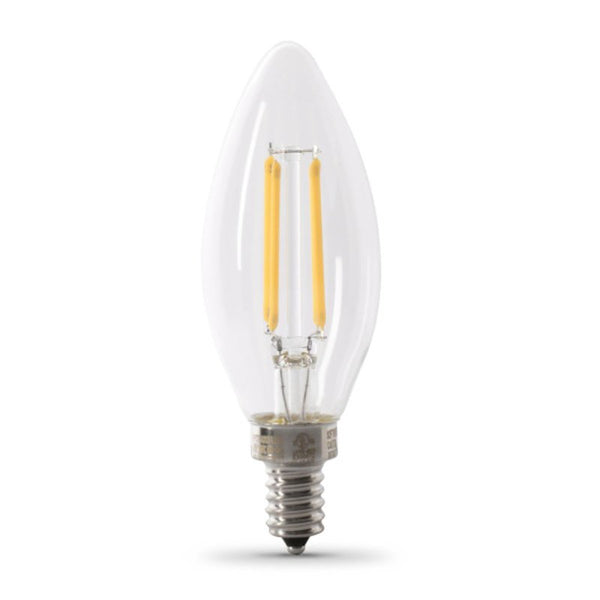 Feit Electric 21316 - CTC60/950CA/FIL/6 Decorative Chandelier Antique Filament LED Light Bulb