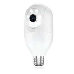 Feit Electric Smart Security Camera Bulb, 2K QHD Resolution, 2-Way Audio, Human Tracking, 350° Pan, Night Vision, Motion Alerts, E26 Base, Alexa/Google Assistant Compatible, CAM/PAN/WIFI/E26/2K