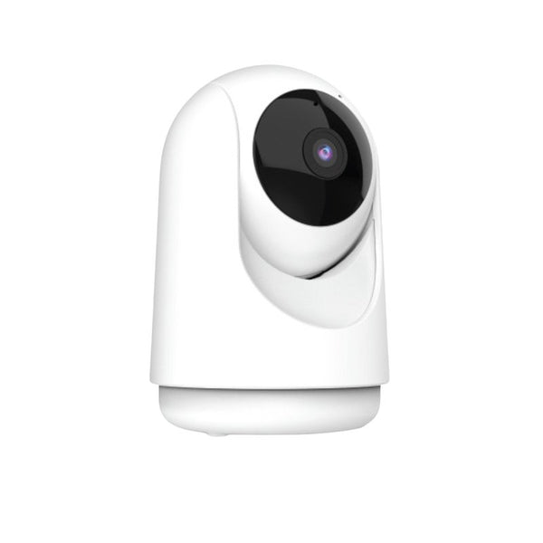 Feit Electric Indoor Security Camera with Motion Detection, 30ft. Night Vision, Pan and Tilt Head, 2.4GHz WiFi, 2-Way Audio, 1080p HD, Works with Alexa & Google Asst, Plug-in, White, CAM/PAN/WiFi/G2