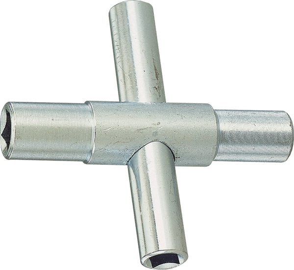 MINTCRAFT T1543L Mint Craft 4-Way Sillcock Key, for Use with 1/4 and 5/16 in Square Stem, Hardened Steel