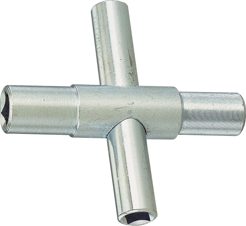 MINTCRAFT T1543L Mint Craft 4-Way Sillcock Key, for Use with 1/4 and 5/16 in Square Stem, Hardened Steel