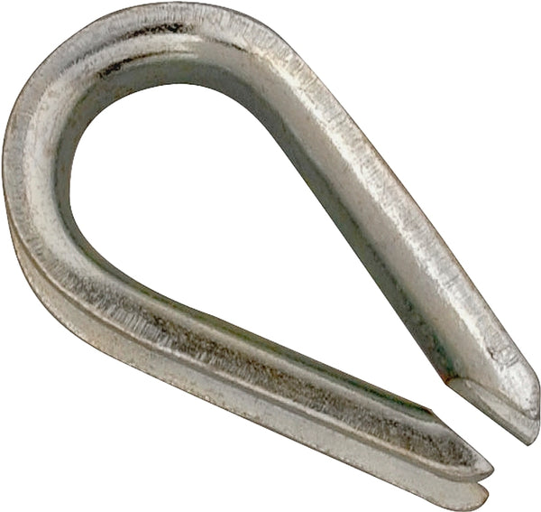 Campbell T7670609 Wire Rope Thimble for 3/32" - 1/8" Rope, Galvanized, (Pack of 10)