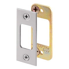 Prime-Line Defender Security E 2483 Deadbolt Strike, 2-3/4 in L, 1-1/8 in W, Steel, Satin Nickel