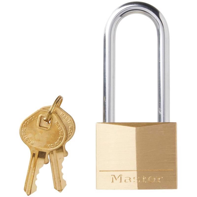140DLH Master Lock Extra Long Shackle Solid Brass Padlocks