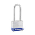 Master Lock Padlock, Laminated Steel Lock, 1-9/16 in. Wide, 3DLH