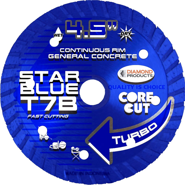 Diamond Products Core Cut 74960 4-1/2-Inch by 0.080 by 7/8-Inch Star Blue Turbo Blade