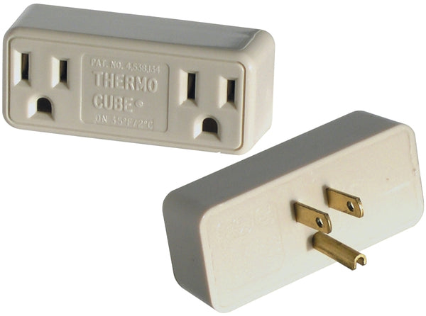 THERMO-CUBE Thermostatically Controlled Power Outlet, On at 35F / Off at 45F TC-3