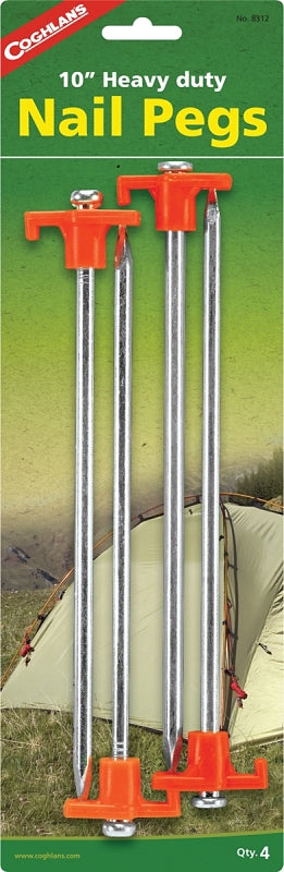 Coghlan's 8312 10" Heavy Duty Nail Peg, (Pack of 4)