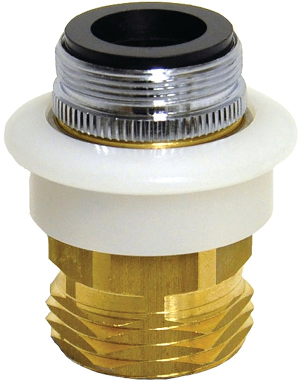DANCO Dishwasher Snap Coupling Adapter, 15/16 in.-27M or 55/64 in.-27F x 3/4 in. GHTM, Brass (10521), Brass/Antique Brass