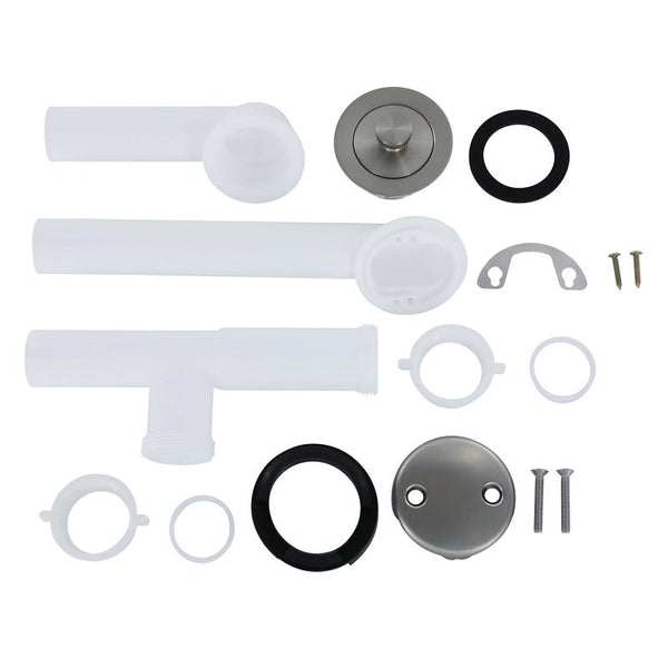 Danco 12100 Touch-Toe Drain Kit, Brushed Nickel