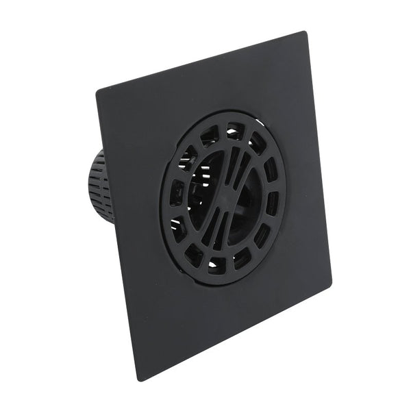 Danco 11087 Square Shower Hair Catcher with Replacement Baskets, Shower Drain Protector in Matte Black