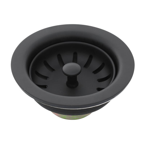Danco 11090 Kitchen Sink Assembly with Strainer Basket and Drain Stopper, Matte Black