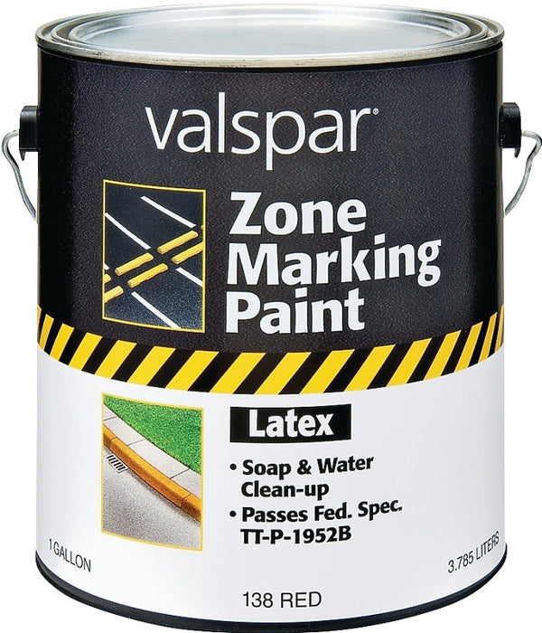 Valspar 24-138G Red Latex Zone Marking Paint - 1 Gallon