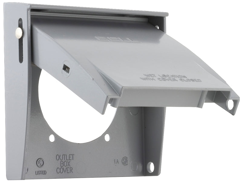 Hubbell-Bell 5034-0 Rayntite Weatherproof Device Cover, 2-5/8 in Dia X 4-1/2 in L X 4-9/16 in W, Gray , Grey