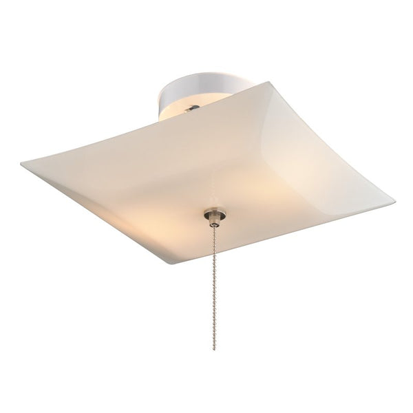 Boston Harbor F98WH02SW-1264H3L 5573688 Dimmable Ceiling Light Fixture with Pull Chain, (2) 60/13 W Medium A19/Cfl Lamp, White