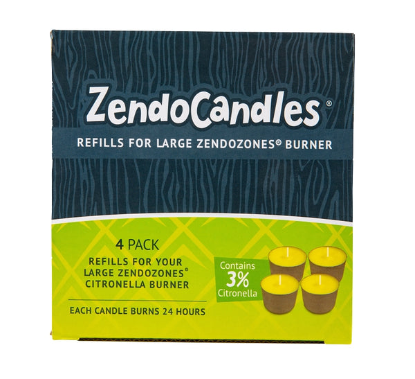 JT Eaton ZendoZones 1824H-CAND 3% Citronella Refill Candles, Large