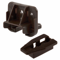 Prime-Line R 7321 Drawer Track Guide and Glides - Replacement Furniture Parts for Dressers, Hutches and Nightstand Drawer Systems, Brown (1 Set)