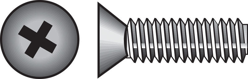 Hillman No. 10-24 in. x 1/2 in. L Phillips Flat Head Stainless Steel Machine Screws 100 pk