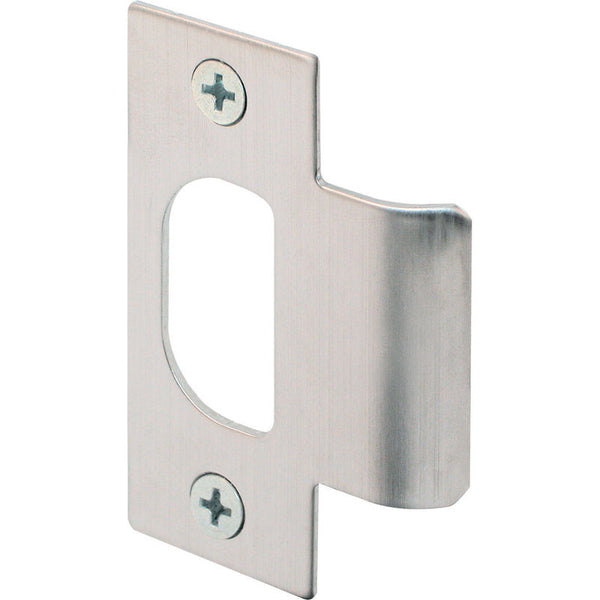 Prime-Line E 2299 Stainless Steel Standard T-strike Door Strike Plate, 2-1/8 In. Hole Spacing, Chrome Plated (Single Pack)