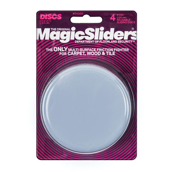 Magic Sliders Plastic Floor Slide Gray Round 4 in. W x 4 in. L 4 pk Self Adhesive 04100