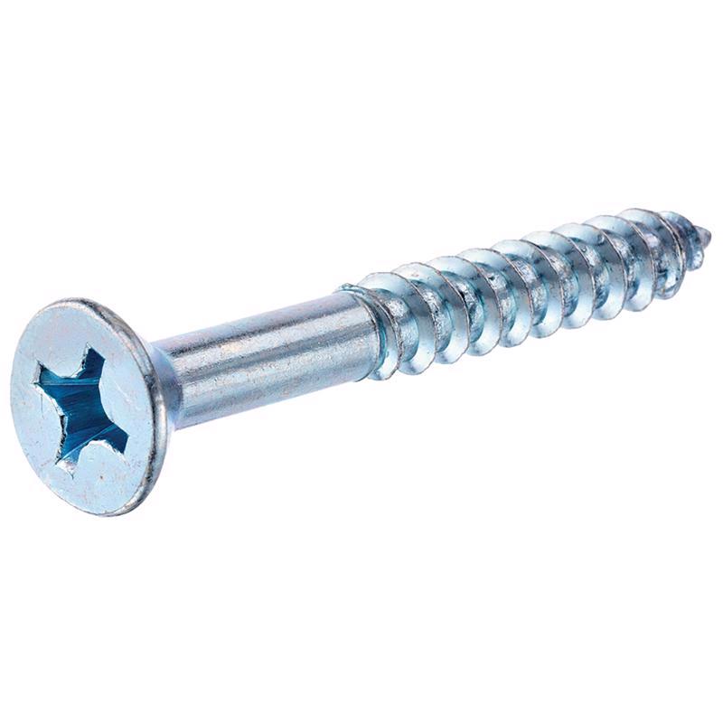 The Hillman Group 40024 - 6 x 1-1/4-Inch Flat Head Phillips Wood Screw (100-Pack) , Zinc