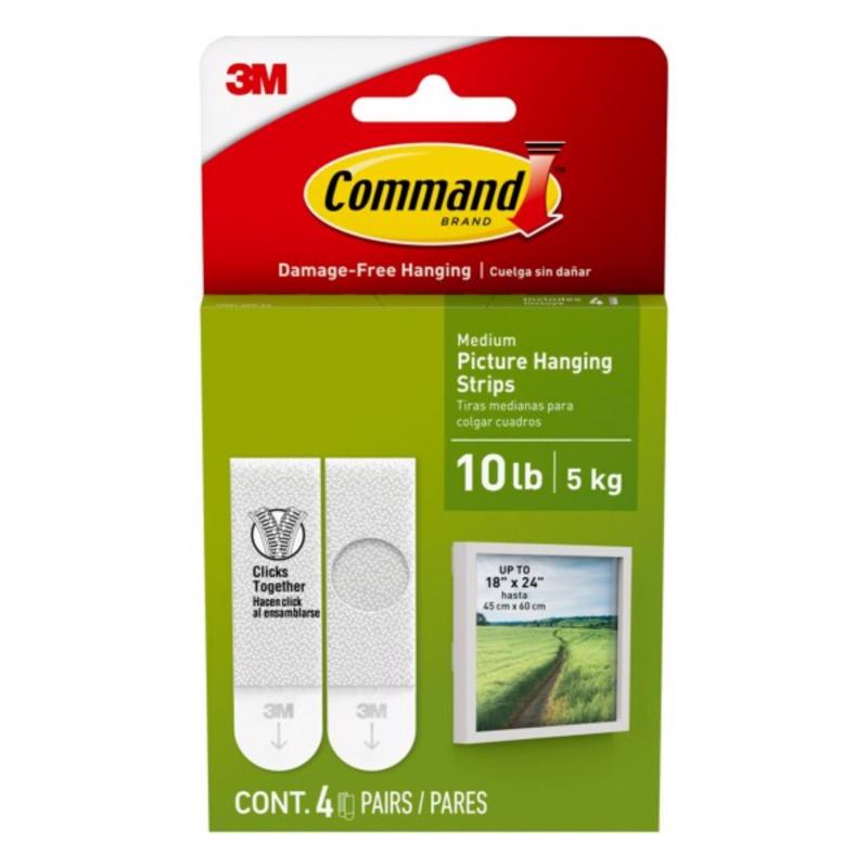 Command Electronics Picture Hang Strip Med 17201-4PK-ES