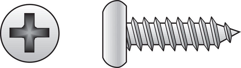 The Hillman Group 80045 8 x 7/8-Inch Pan Head Phillips Sheet Metal Screw, 100-Pack