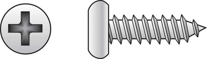 Hillman 80048 8X1 SHT Metal Screw, 1 inches, zinc