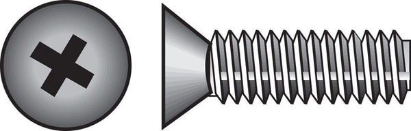 Hillman No. 6-32 in. x 1-1/2 in. L Phillips Flat Head Zinc-Plated Steel Machine Screws 100 pk 101040 (5-Pack)
