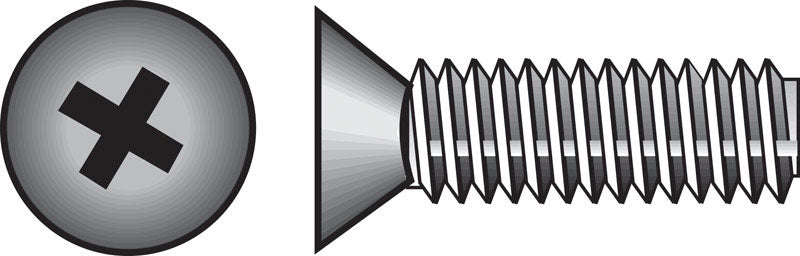 Hillman No. 6-32 in. x 1-1/2 in. L Phillips Flat Head Zinc-Plated Steel Machine Screws 100 pk
