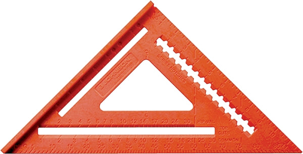 Johnson Level & Tool RAS-170B-ORA Structo-Cast Rafter Square, 12", Red, 1 Square
