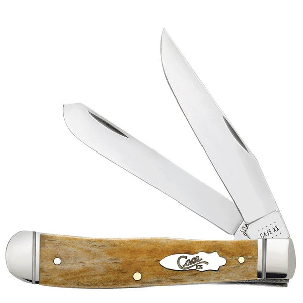 Case WR XX Pocket Knife Smooth Antique Bone Trapper Item #58182 - (6254 SS) - Length Closed: 4 1/8 Inches