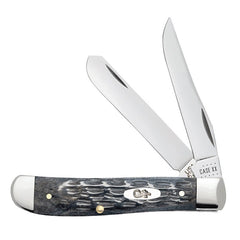 Case xx Pocket Worn Crandall Jigged Gray Bone Mini Trapper CV Steel Pocket Knife Knives, 58414