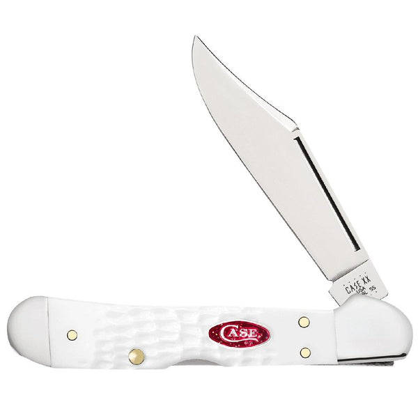 Case WR XX Pocket Knife Sparxx White Jigged Synthetic Mini Copperlock Item #60185 - (61749L SS) - Length Closed: 3 5/8 Inches