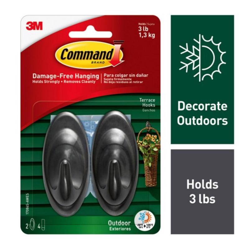 Command 2PK Slate Hook 17086S-AWES