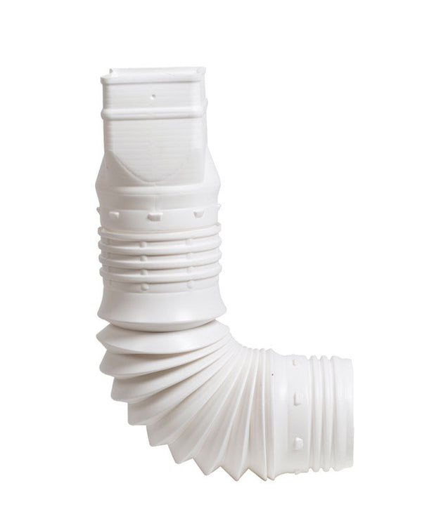 Amerimax Flex-A-Spout 3.75 in. H x 3.75 in. W x 9 in. L White Plastic Flexible Downspout Extension ADP53229