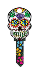 Lucky Line Key Shapes, Sugar Skull, House Key Blank, SC1, 1 Key (B136S)