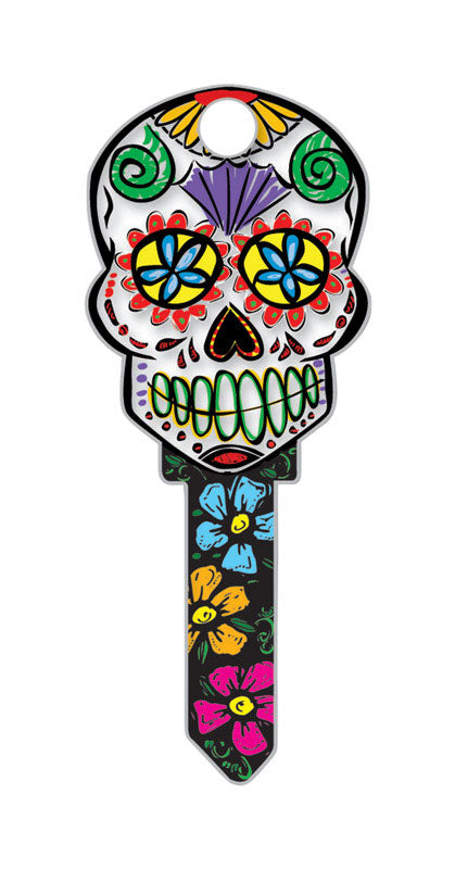 Lucky Line Key Shapes, Sugar Skull, House Key Blank, SC1, 1 Key (B136S)