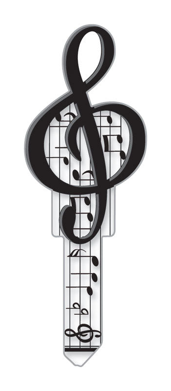 Lucky Line Key Shapes, MUSIC, House Key Blank, KW1/11, 1 Key (B125K)