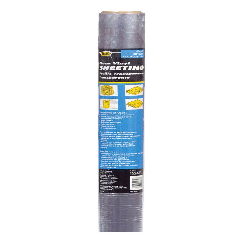 M-D Building Products Clear Indoor and Outdoor Vinyl Sheeting 48 in. W x 25 ft. L