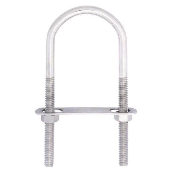 Hampton 3/8 in. x 2 in. W x 4-3/4 in. L Coarse Stainless Steel U-Bolt 02-3451-231 (5-Pack)