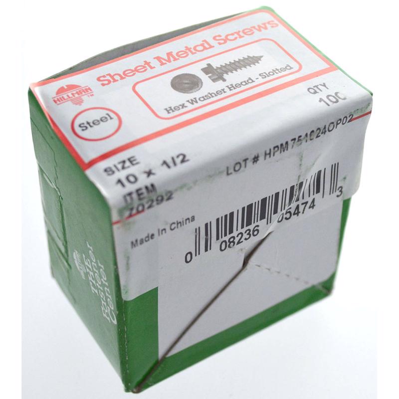 The Hillman Group 70292 10X1/2 HWH SHT MTL Screw,zinc