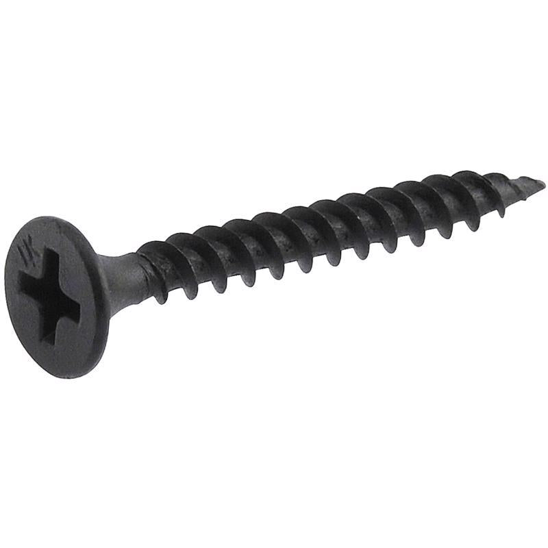 Hillman No. 6 x 1-1/4 in. L Phillips Bugle Head Black Phosphate Steel Drywall Screws 100 pk